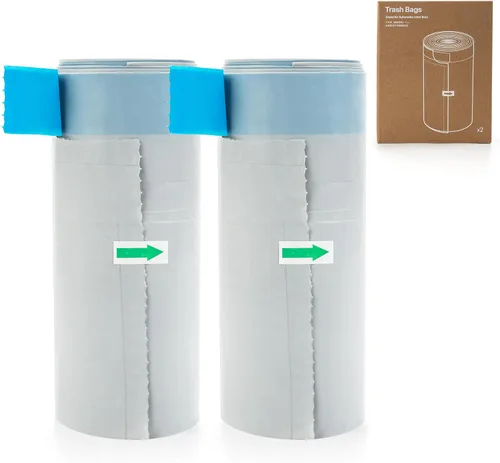 Bolsas de basura reemplazadas Neakasa - 2 rollos, bolsas de contenedores de basura de gatos para caja de arena M1 de autolimpieza con tapa abierta