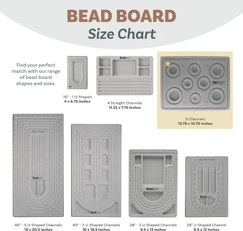 Miniatura 6 de The Beadsmith Elements - Tablero de cuentas con diseño de pulsera y tobillera – 13.75 x 10.75 x 1 pulgadas – Cubierta transparente extraíble