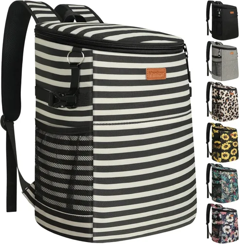 Mochila Enfriadora de Camping para 30 Latas, Mochilas Enfriadoras Suaves Aisladas a Prueba de Fugas Bolsa Enfriadora de Viaje Impermeable Almuerzo