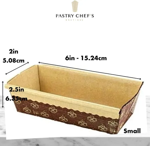 Miniatura 2 de Pastry Chef's Boutique Moldes de papel rectangulares desechables para pan, hechos de forma natural, reciclable, aptos para microondas y horno, molde
