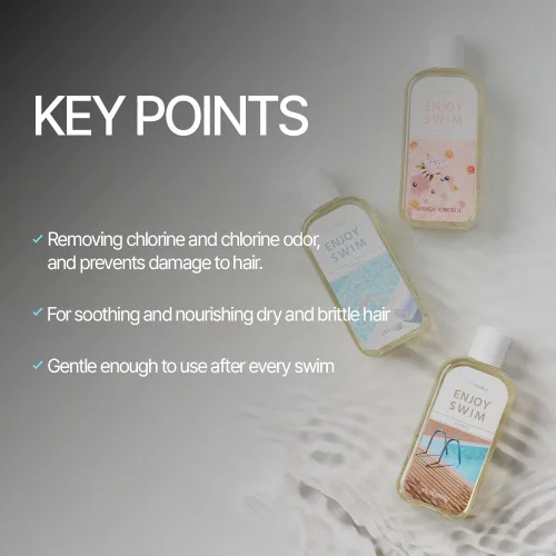 Miniatura 5 de Enjoy Swim - Champú nadador – Tratamientos para el cabello con agua dura, eliminación de olores a cloro, hidratante, 6.78 onzas (almizcle bebé)