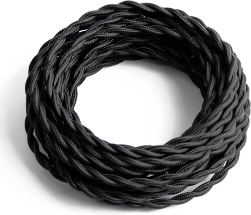 Miniatura 13 de Cable trenzado cubierto de tela para lámpara de 25 pies, 18/2 industrial eléctrico estilo vintage, calibre 18 estilo antiguo para lámpara retro