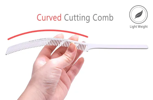 Miniatura 2 de PERFEHAIR Peine curvo del cortapelos del peluquero, peine del corte del pelo del top plano para los hombres -blanco