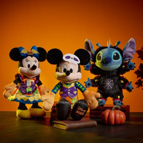 Miniatura 7 de Disney Store Peluche oficial de Minnie Mouse que brilla en la oscuridad para Halloween 2023, tamaño mediano de 15 pulgadas, edición festiva