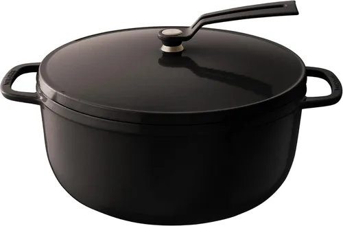 Olla para Horno Holandés Vermicular 2.0 | Olla de Hierro Fundido Esmaltada Ligera | 26cm (5.9 Qt) | No Tóxico | Compatible con Inducción | Horno