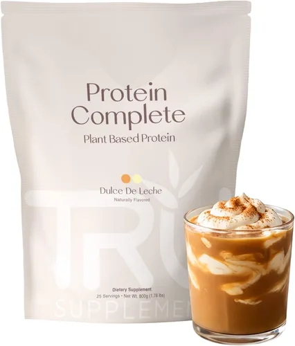 Miniatura 10 de TRU Supplements Proteína en polvo a base de plantas, BCAA, EAA, 0.71 onzas de arroz integral vegano y proteína de guisante, 100 calorías, 27
