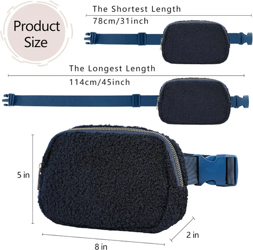 Miniatura 140 de Riñonera cruzada para mujeres y hombres, bolsa para cinturón para senderismo con correa ajustable, riñonera para correr, entrenamiento, deportes