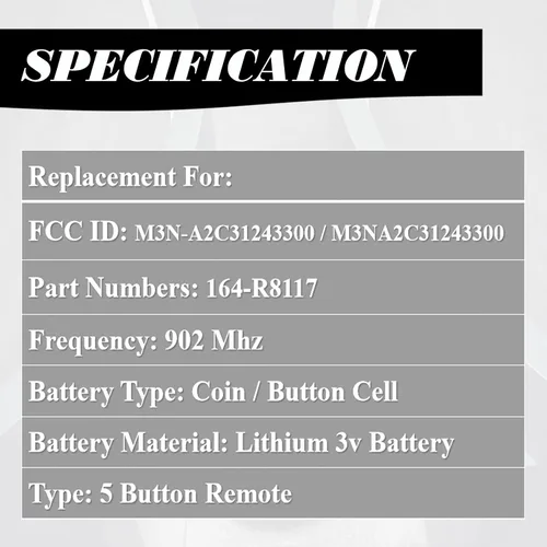 Miniatura 4 de MechanMagic Llavero de repuesto compatible con Ford F-150 F-250 F-350 F-450 2015-2017 con control remoto de entrada inteligente sin llave con puerta