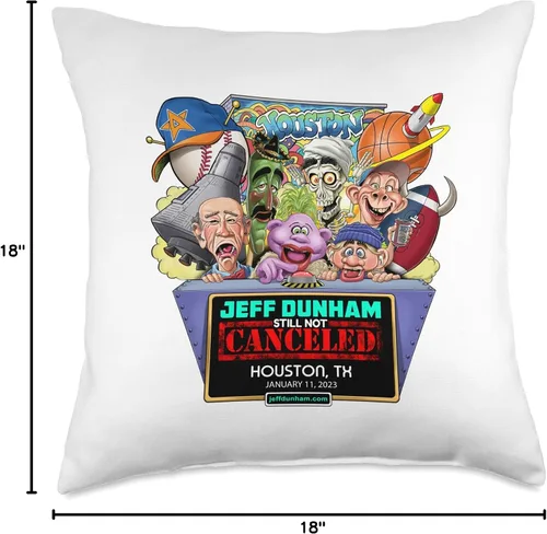 Miniatura 4 de JEFF DUNHAM Houston, TX (2023) - Almohada de 16 x 16 pulgadas, multicolor