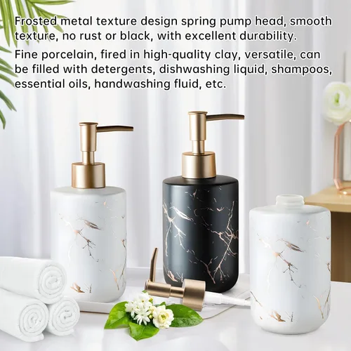 Miniatura 6 de Dispensador de jabón dorado, dispensador de jabón para platos para cocina, dispensador de bomba de jabón líquido para ducha, dispensador de loción