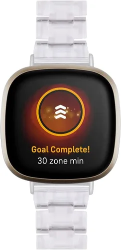Miniatura 10 de Correa de reloj de resina compatible con Fitbit Versa 4/Sense 2/Versa 3/Sense 1, pulsera brazalete de moda ligera y ajustable de repuesto
