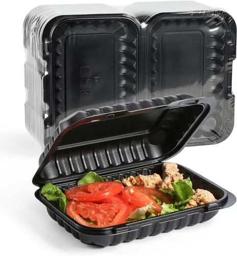 Miniatura 22 de YANGRUI Contenedores para Alimentos de 9 x 6 pulgadas, 28 onzas, paquete de 50 unidades – Envuelto en Plástico PP Relleno de Minerales Libre de BPA