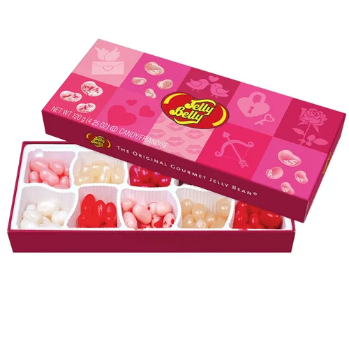 Jelly Belly Caja de regalo para el día de San Valentín, surtido de 10 sabores, caramelos de gelatina multicolor, 4.25 onzas