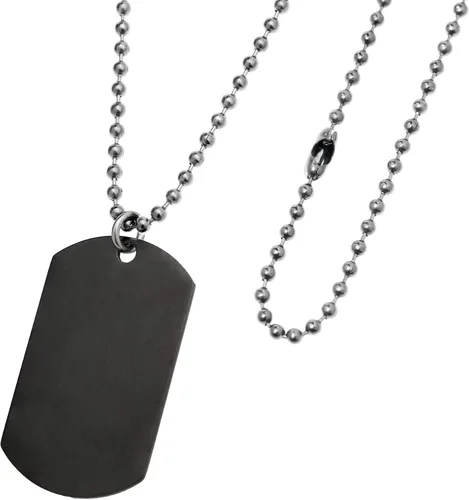 Miniatura 4 de Collar de acero inoxidable personalizado con huella dactilar ovalada + grabado fotográfico, llavero personalizado con etiqueta de perro, cadena
