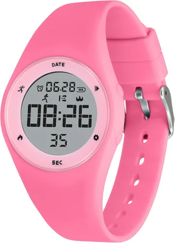 Miniatura 58 de Relojes para niños y niñas, reloj deportivo digital con contador de pasos, podómetro, alarma de vibración, sin aplicación, impermeable, rastreador