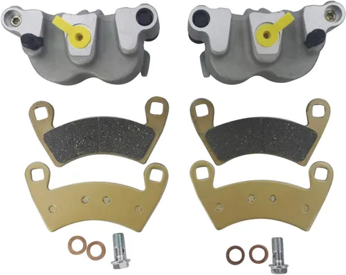 M MATI Juego de pinzas de freno delanteras izquierda y derecha con pastillas sin soporte de montaje para Polaris Ranger 4X4 500 EFI 570 4X4 700/800