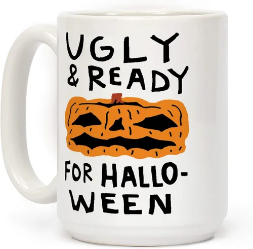 Miniatura 84 de LookHUMAN Taza de Café de Halloween – Halloween Is Meowgical Tazas, Taza de Café Espeluznante Idea de Regalos de Taza, 15 Onzas 10-Blanco