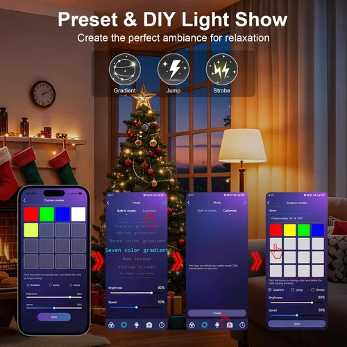 Miniatura 4 de FRIDEKO HOME Bombillas inteligentes – Bombilla LED regulable que cambia de color para el hogar, funciona con sincronización de música Bluetooth