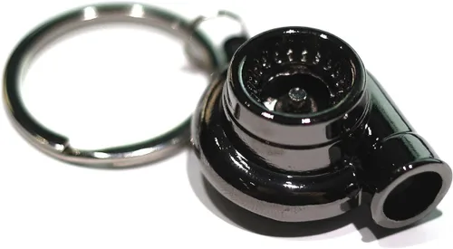 Miniatura 2 de GT/ Rotors Cinco piezas de llaveros de autopartes - Turbo, cambio manual de seis velocidades, rueda, rotor de freno rojo, llave mini Negro