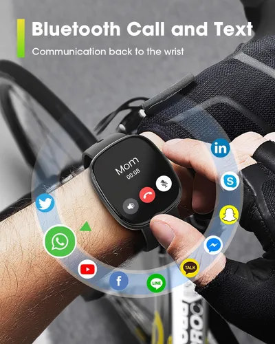 Miniatura 3 de Reloj inteligente para hombres y mujeres Fitness: 1.83 "Fitness Tracker con Blutooth Call 24/7 Frecuencia cardíaca SpO2 Monitor de sueño IP68
