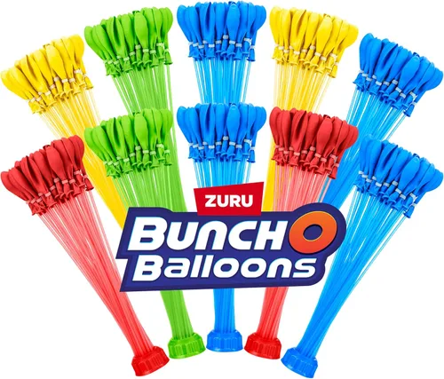 Original Bunch O Balloons Multi-Coloridos 330+ Globos de Agua de Llenado Rápido y Autoadhesivos (Paquete Exclusivo de Amazon de 10) de ZURU, Globos