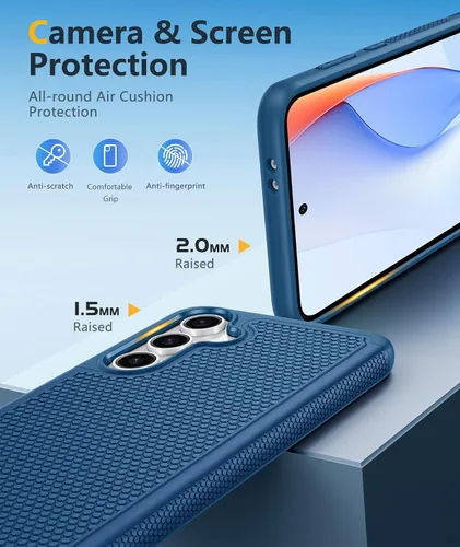 Miniatura 355 de FNTCASE Funda para iPhone 17 Pro: Fundas delgadas translúcidas de color azul claro compatibles con MagSafe, protección completa de la cámara
