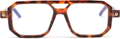 Miniatura 7 de FEISEDY Gafas de lectura vintage cuadradas con bloqueo de luz azul, para mujeres y hombres, de los años 70, planos, estilo aviador, Gafas B0090