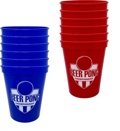 Miniatura 4 de Celebration Saying Party Cups – 12 Beer Pong Champion (combo rojo/azul)