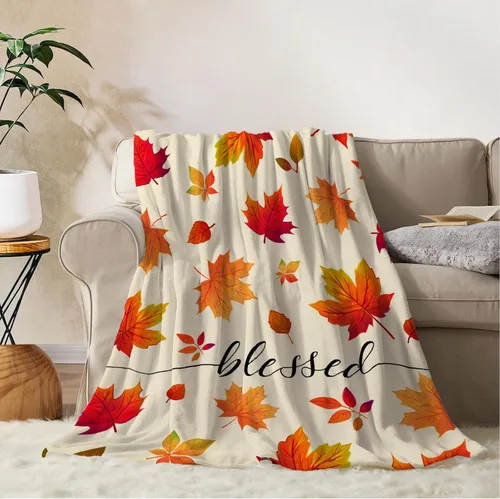Miniatura 20 de YeeJu Manta decorativa de otoño, tamaño Queen, para Acción de Gracias, cosecha de otoño, lindas calabazas, para cama, sofá, grande, suave, Otoño-01