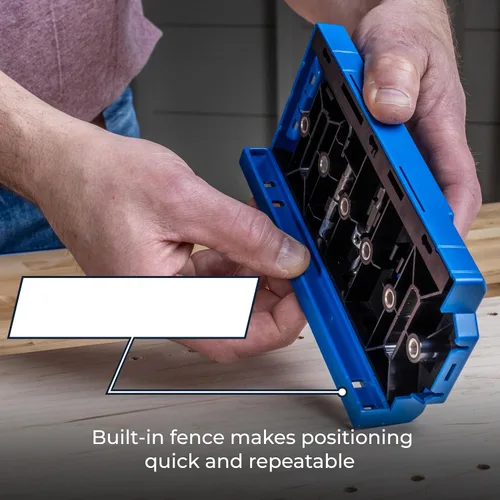 Miniatura 5 de KREG KMA3232 plantilla de clavija de estante de 5 mm - guía de perforación para estantes - plantilla de perforación de clavija de estante - guía