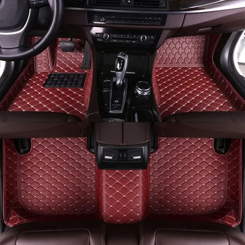 Miniatura 15 de Alfombrillas personalizadas para automóvil, cobertura completa 3D, protección para todo tipo de clima, de cuero, para piso delantero y trasero