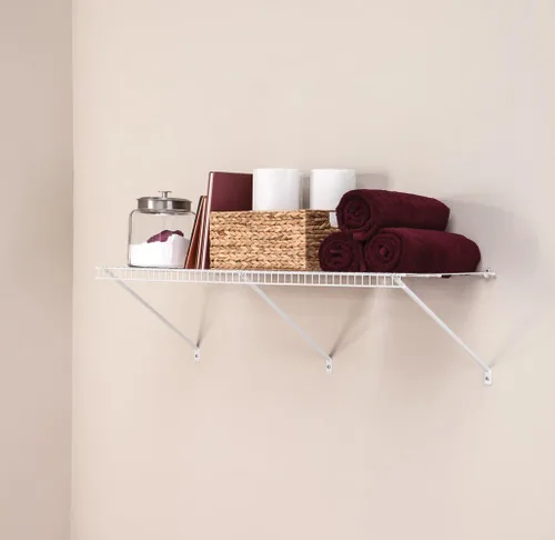 Miniatura 5 de ClosetMaid 1074 - Kit de estante de alambre ventilado, multiusos, 4 pies por 16 pulgadas, color blanco