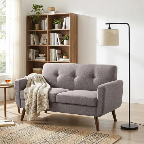 Miniatura 25 de Tbfit Sofá en Forma de L, Sofás Seccionales Modernos de Mediados de Siglo de 80" de Ancho, Sofás de 3 Plazas con Chaise Lounge Amplio, Sofá Beige