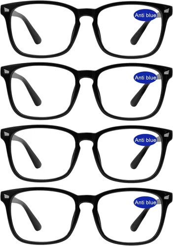 Miniatura 10 de 4 PAQUETES Gafas de Lectura con Bloqueo de Luz Azul para Mujeres 1.0 1.25 1.5 1.75 2.0 2.25 2.5 2.75 3.0 3.5 4.0 5.0 6.0 1a- Rosa lindo*4