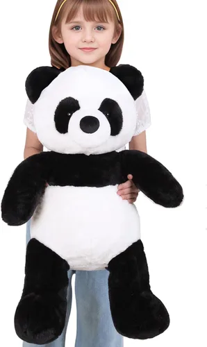 Miniatura 12 de FFxiong Juguete de peluche de oso panda de 18 pulgadas, lindo y suave, almohada de muñeca de cuerpo Kawaii, panda gigante, regalo para niños, niñas