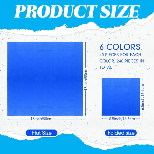 Miniatura 2 de Sherr 240 servilletas de almuerzo multicolor desechables arco iris, suministros para fiestas, papel neón pastel, servilletas de cóctel de 2 capas