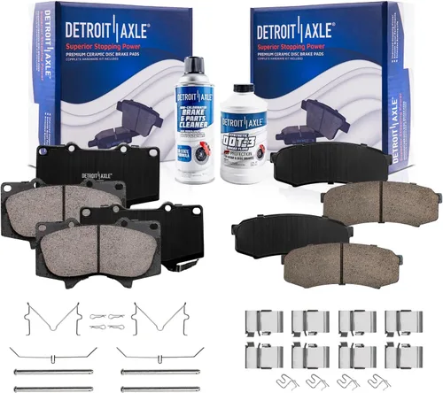 Miniatura 140 de Detroit Axle - Pastillas de Freno para Nissan Altima Sentra 350Z Juke INFINITI G35, Pastillas de Freno Cerámica Delanteras y Traseras Reemplazo