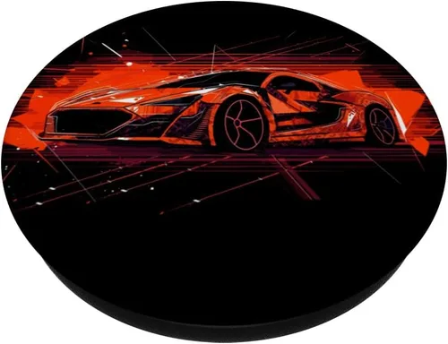 Miniatura 2 de Supercar Exotic Sports Car Concept Hypercar Vintage Graphic PopSockets MagSafe PopGrip para iPhone