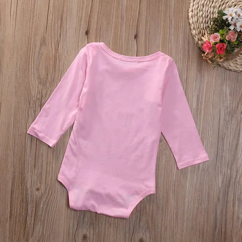 Miniatura 3 de Mameluco de algodón para bebé recién nacido, con estampado de letras divertidas, para bebés y niñas