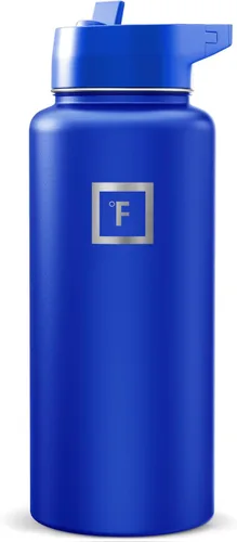 Miniatura 85 de IRON °FLASK Frasco de hidratación para acampar y senderismo con pajilla, botella de agua deportiva de acero inoxidable con aislamiento de boca