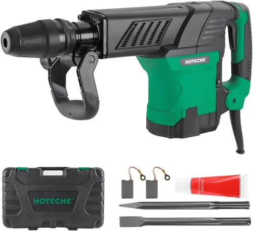 Miniatura 10 de Hoteche Martillo giratorio 3 en 1 de 1-1/8 pulgadas SDS Plus Martillo eléctrico de 7 amperios/850 W de velocidad variable con cable para hormigón