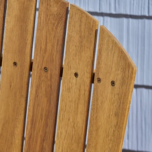 Miniatura 6 de Great Deal Furniture - Sillas de comedor Adirondack de madera de acacia resistentes a la intemperie para Pascua, para exteriores, juego de 2 Natural