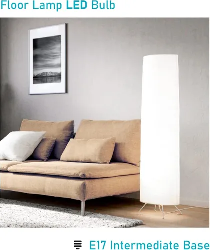 Miniatura 4 de Maelsrlg Bombilla LED E17 6W (equivalente a 60 vatios), bombilla de foco de base intermedia, luz blanca de día 5000K, 600 lúmenes, foco reflector