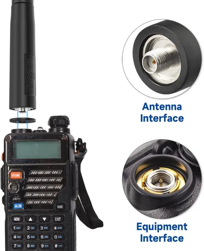 Miniatura 3 de Bingfu Doble banda VHF UHF 136-520MHz 31.3 pulgadas plegable camuflaje CS táctico SMA hembra jamón antena de radio para BaoFeng UV-5R UV-82 BF-F8HP