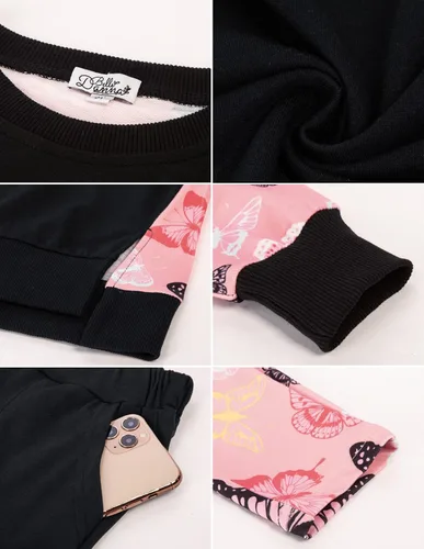 Miniatura 7 de Danna Belle Conjunto deportivo de 2 piezas con leggings para niñas, talla 5-12