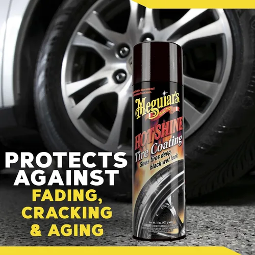 Miniatura 7 de Meguiar's Hot Shine - Revestimiento de neumáticos de alto brillo, paquete de 6 (6 x 15 onzas = 90 onzas en total) en aerosol para neumáticos