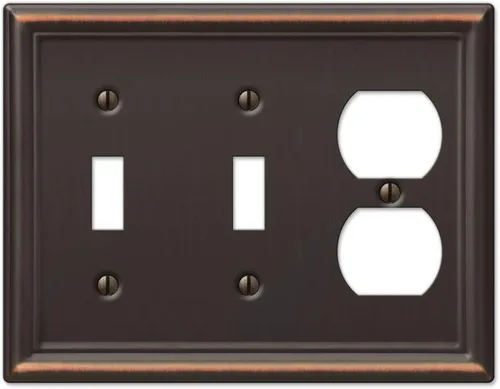 Miniatura 14 de Amerelle 149R4DB - Placa de pared Chelsea, 4 interruptores de palanca, acero, bronce envejecido, paquete de 1