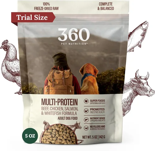 Miniatura 19 de 360 Pet Nutrition Alimento crudo liofilizado para perros – Receta de carne de res con hígado y órganos, alta proteína con omega-3, frutas, verduras