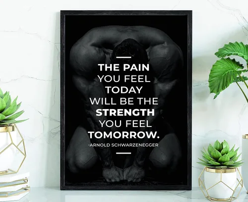 Miniatura 58 de Arte de pared con texto en inglés «Be Stronger Than Your Excuss», póster de gimnasio, impresiones de gimnasio, gimnasio en casa, decoración