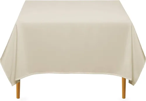 Miniatura 10 de Lann's Linens - Mantel cuadrado premium de 70 pulgadas para bodas/banquetes/restaurantes - Mantel de tela de poliéster - Blanco